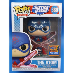 Funko Pop Justice League The Atom 389 Wondercon Official Con Sticker Near Mint.
